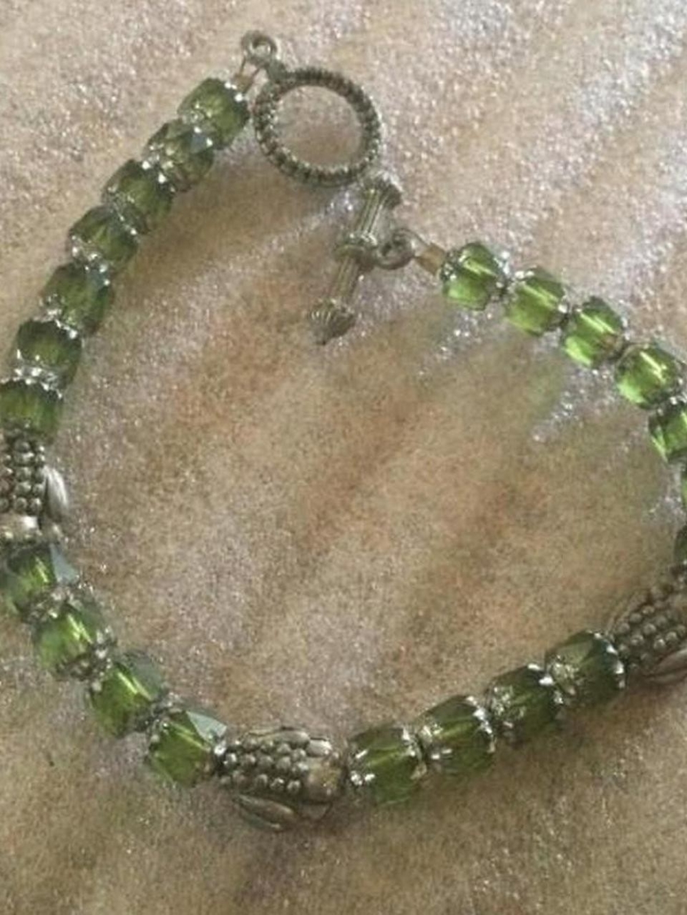 Green And Silver Frog Bracelet